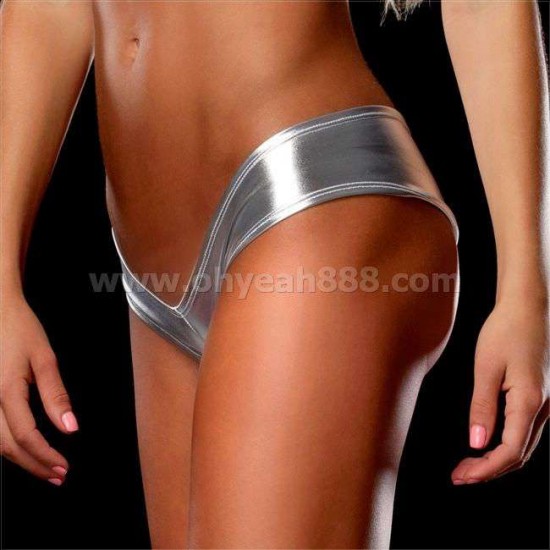 Silver Metallic Shorts