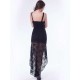 High Low SlinkyBlack Lace Fishtail Dress