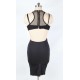 Style Stalker Mesh Crossroads Cutout Black Dress