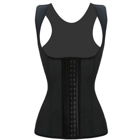 4 Steel Bones Latex Corset Girdle Vest Waist Cincher Body Shaper