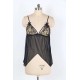 Metallic Gold Lace Cup Babydoll Set