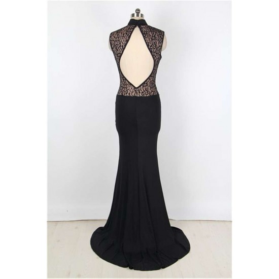 Plus Size Sexy Long Black Mermaid Prom Dress