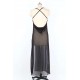 Black Sheer Cowl Back Gown