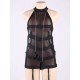 Banded Mesh Chemise With Chains