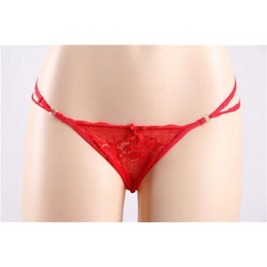 Red Lace Flower Sexy Thong