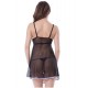 Mesh Cup Black Lace Babydoll Nightie Lingerie Set