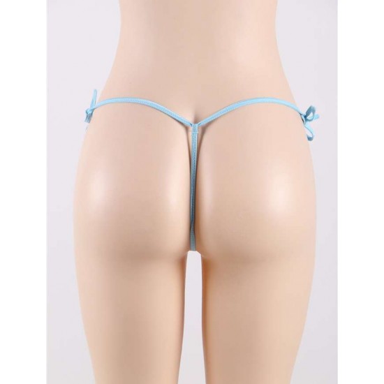 Sexy Light Blue Crotchless G String