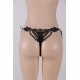 Black Lace Embroidered & Beaded Lady Plus Size Panty