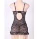 Lace Black Garter Slip Babydoll Lingerie