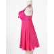 Pink Plus Size Lace Top Babydoll Dress