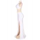 Plus Size White Separate Golden Edge Dress