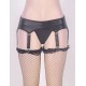 Plus Size Black Garter Panty