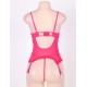 Plus Size Rosy Open Back Lace Teddy