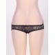 Black Sexy Neon Lace Crotchless Panty