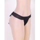 Black Mesh Big Bow Ruffled Thong