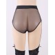 High Waist Side Garter Fishnet Panty