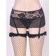 Sexy Lace Mesh Garters Suspenders Fit for Stockings With G-String