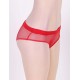 Red Netted Open Back Hipster Panty