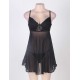 Black Plus Size Comfy Transparent Lingerie