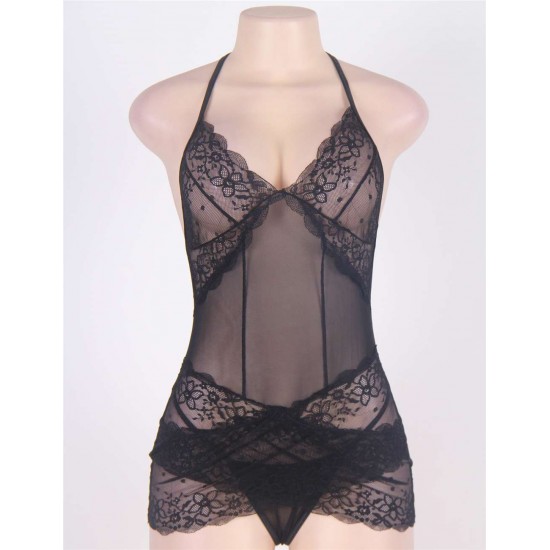 Black Mesh Chemise