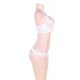 White Strappy Lace Bra and Panty Set with