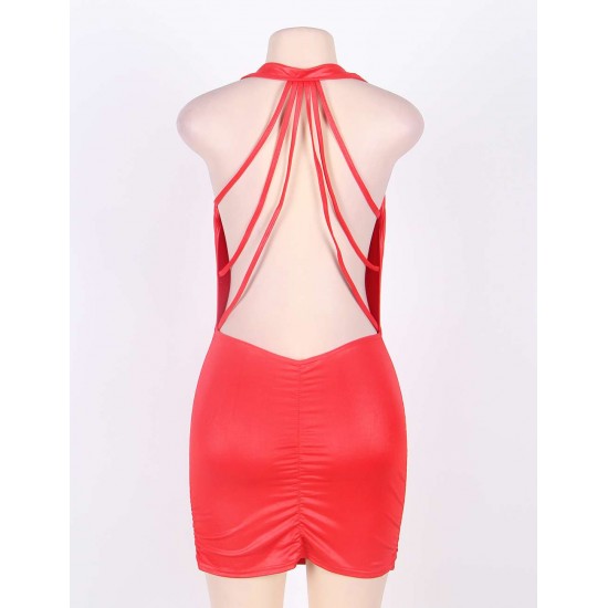 Strappy Back Halter Dress