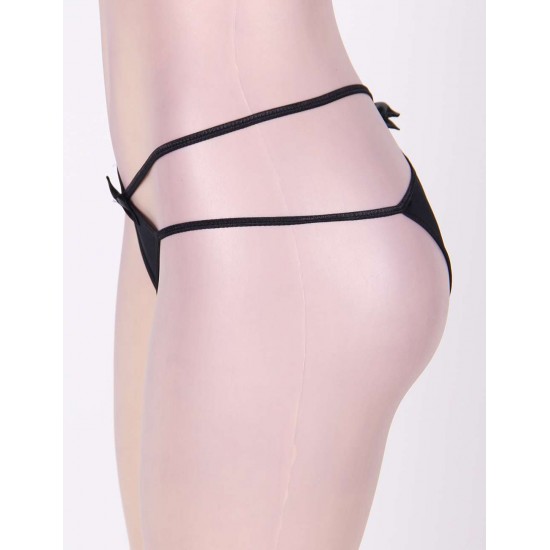 Black Comfy Transparent Net Panty