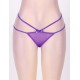 Stunning Purple Double Straps Panty With Bowknot