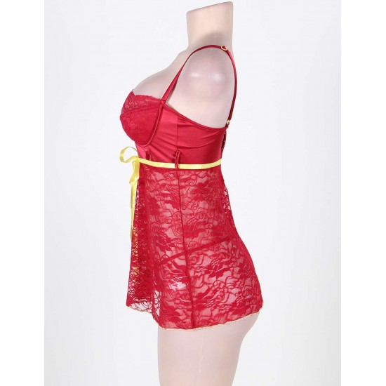 Red Plus Size Erotic Dark  Lingerie