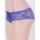 Blue Open Crotch Strappy Lace Thongs