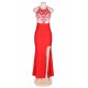 Trendy Red Embroidery Gorgeous Dress