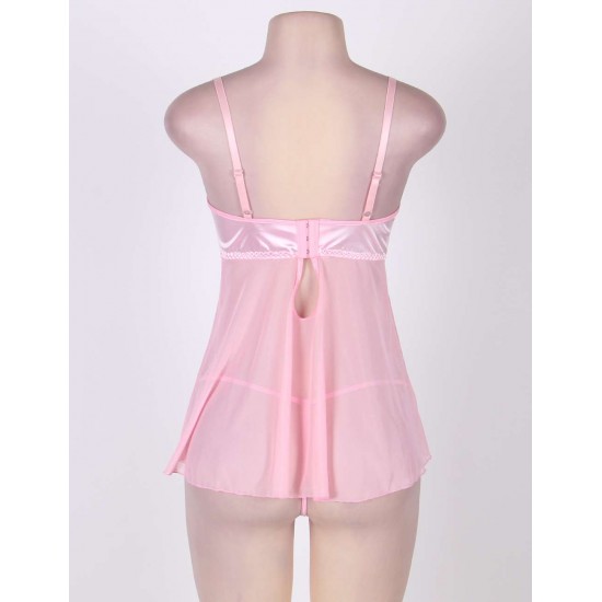 Plus Size Dynamic Pink Cute Dress