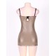 Plus Size Glamorous Leather Chemise