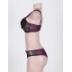 Plus Size Naughty Purple Bra Set