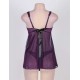 Plus Size Appealing Purple Mini Dress With Straps