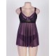 Plus Size Appealing Purple Mini Dress With Straps