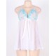 Plus Size Babydoll Set White Melody