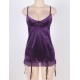 R76155P Purple Plus Size Round Back Babydoll 