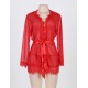 Plus Size Charming Red Robe With Panty