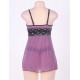 Camisole Purple Lace Sexy Babydoll With G string