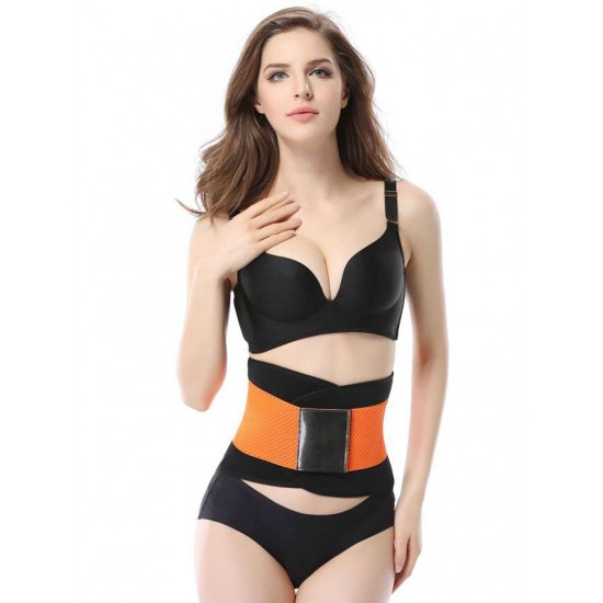 Orange 5 Steel Bones Waist Trainer Shaper