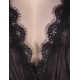 Plus Size Black After Dark Chiffon Teddy