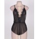 Plus Size Black After Dark Chiffon Teddy