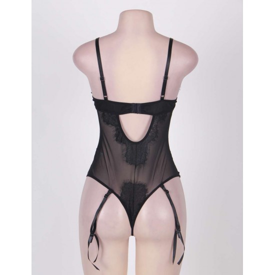 Eyelash Lace Teddy Lingerie