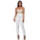 Off-White Gold Embellished Strapless Jumpsuit