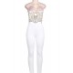 Off-White Gold Embellished Strapless Jumpsuit