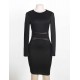 Sexy Black Long Sleeve Bodycon Dress