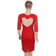 Lace Heart Sexy Red Slim Fashion Dress