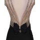 Black Formal Golden Strap Open Back Evening Dress