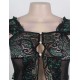 Black Lace Princess Embroidered Crocheted Babydoll